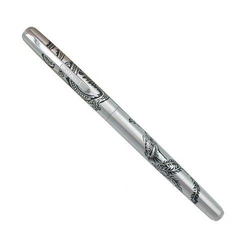 英雄龙凤呈祥图案笔杆钢笔93年上海总厂出品练字钢笔