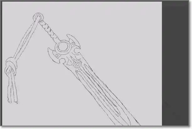 王者荣耀 兵器简笔画大全他的强大不仅在于三段斩,更是因为他大招的回