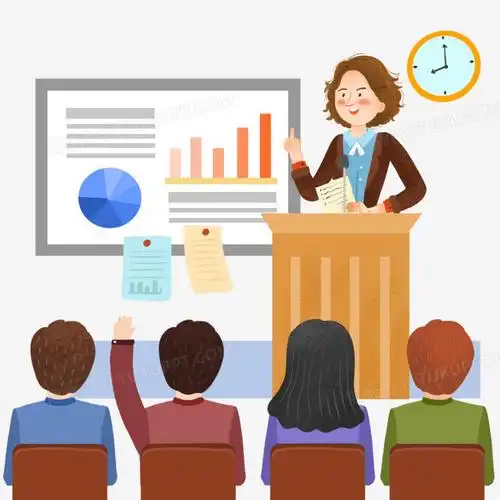 手绘卡通企业培训讲师场景插画免抠元素png图片素材下载_手绘png_熊猫