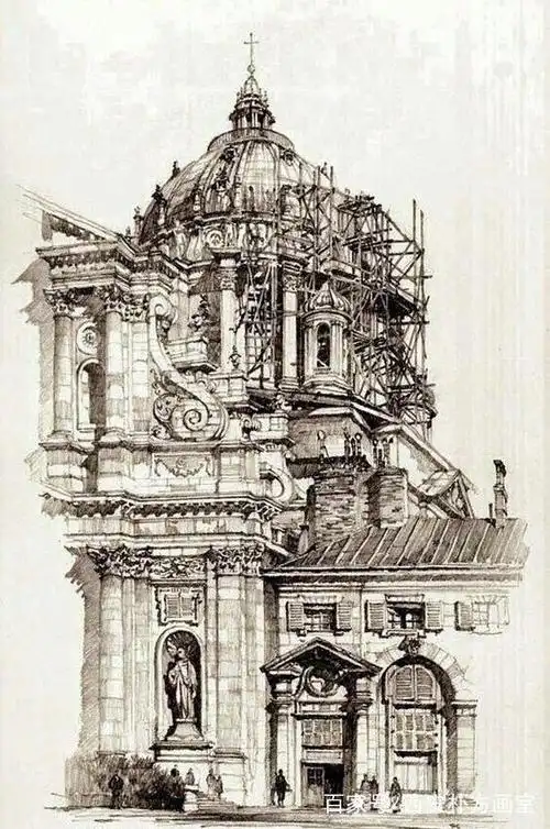 欧洲建筑速写另一种视觉美感.