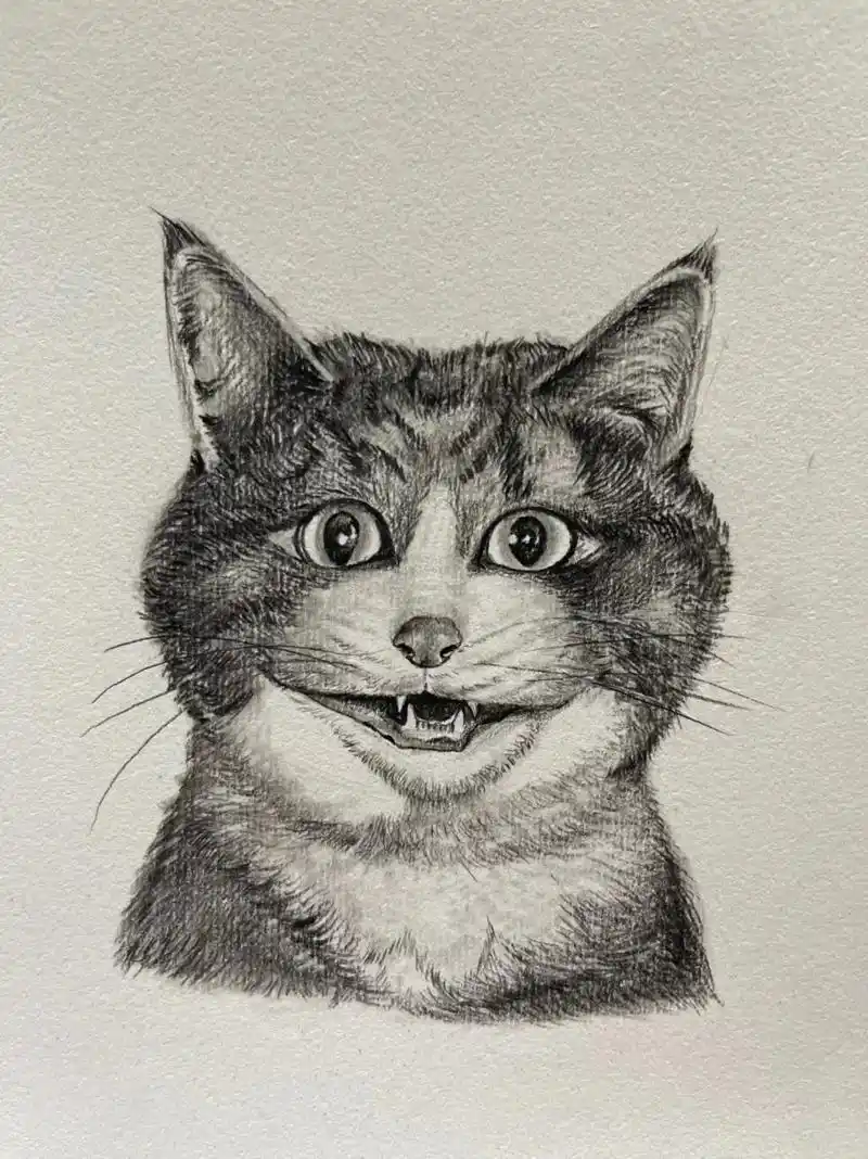 素描动物 #零基础教学 #美术课堂 画一只小跳猫,学起来吧 - 抖音