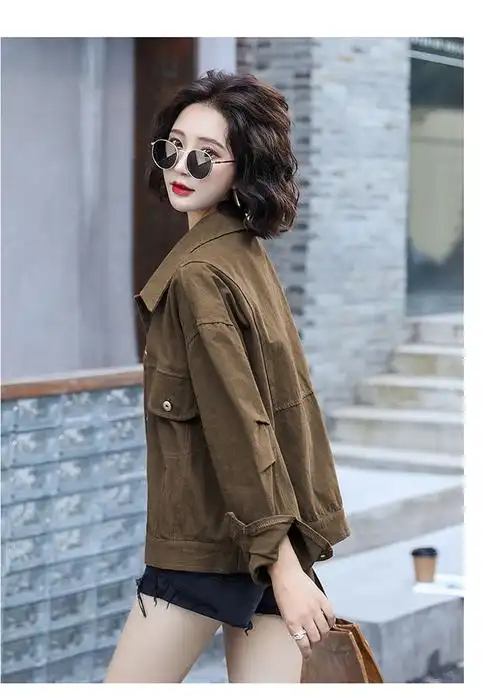 牛仔外套女短款2020春秋新款宽松女式夹克小个子休闲百搭p110