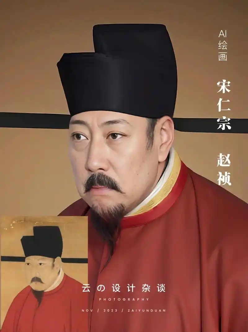 ai还原中国历史人物-宋仁宗 赵祯.#国风古韵 #历史人物# - 抖音