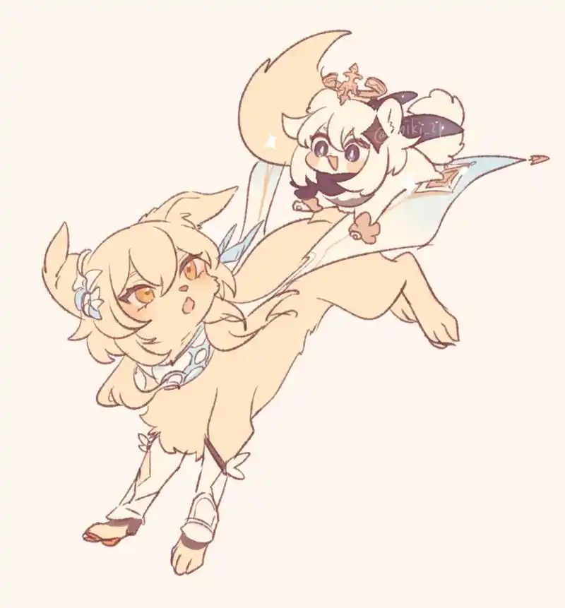 可可爱爱的拟兽化#原神#   画师p:3031431