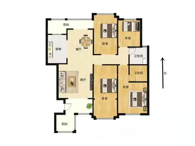 民安北郡一期中间楼层采光好商品房交通便捷双卫格局
