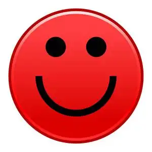 红色的笑脸快乐开朗的笑脸图释照片