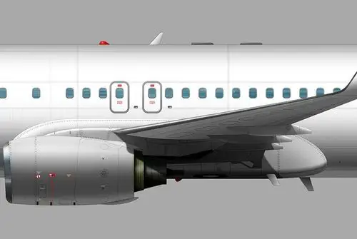 boeing 737-800. technical design. : airplane illustration