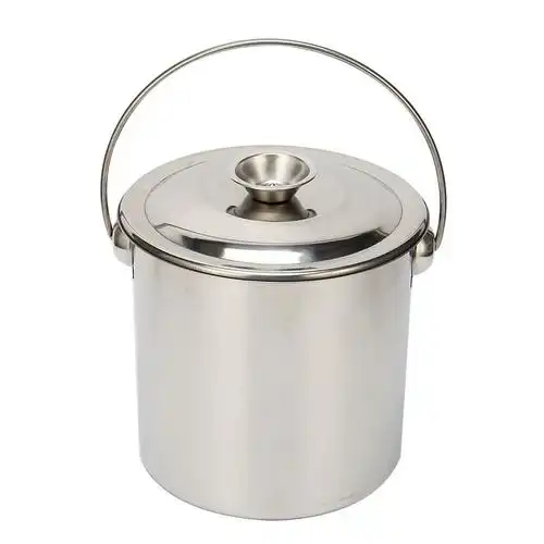 现货加厚不锈钢手提式储水桶食用桶油桶无磁带盖提水桶