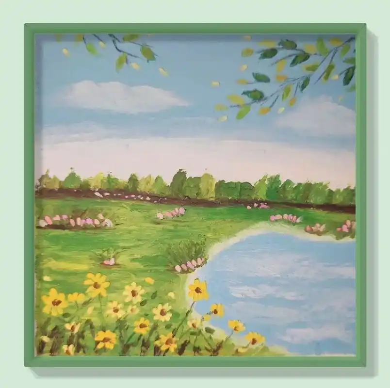 油画棒教程春日小景