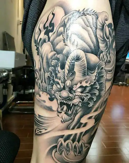 招财貔貅纹身图片