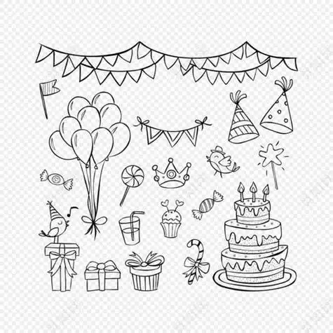 生日漫画手绘简笔画