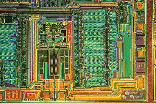 特写,集成电路,芯片,放大