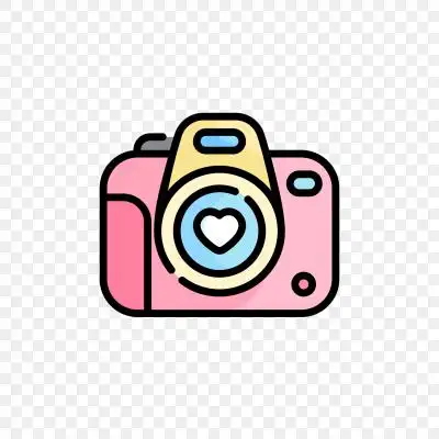 粉红相机卡通免扣素材