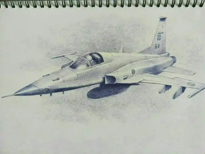 圆珠笔画——【战斗机】