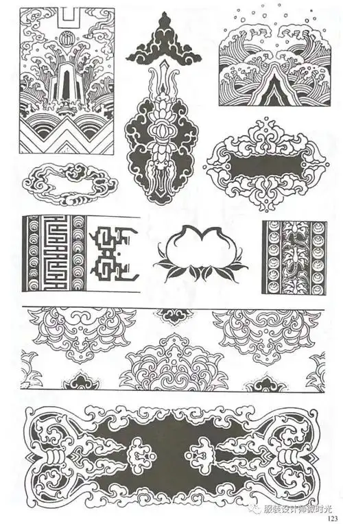 纹样敦煌超500幅纹样图案中国传统纹饰服装设计图案大全