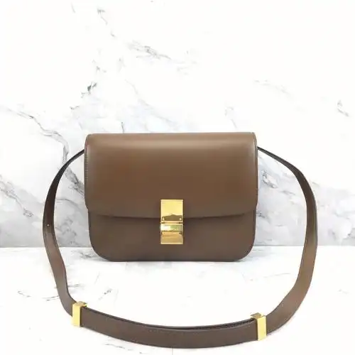 celinebox棕色金扣yyds