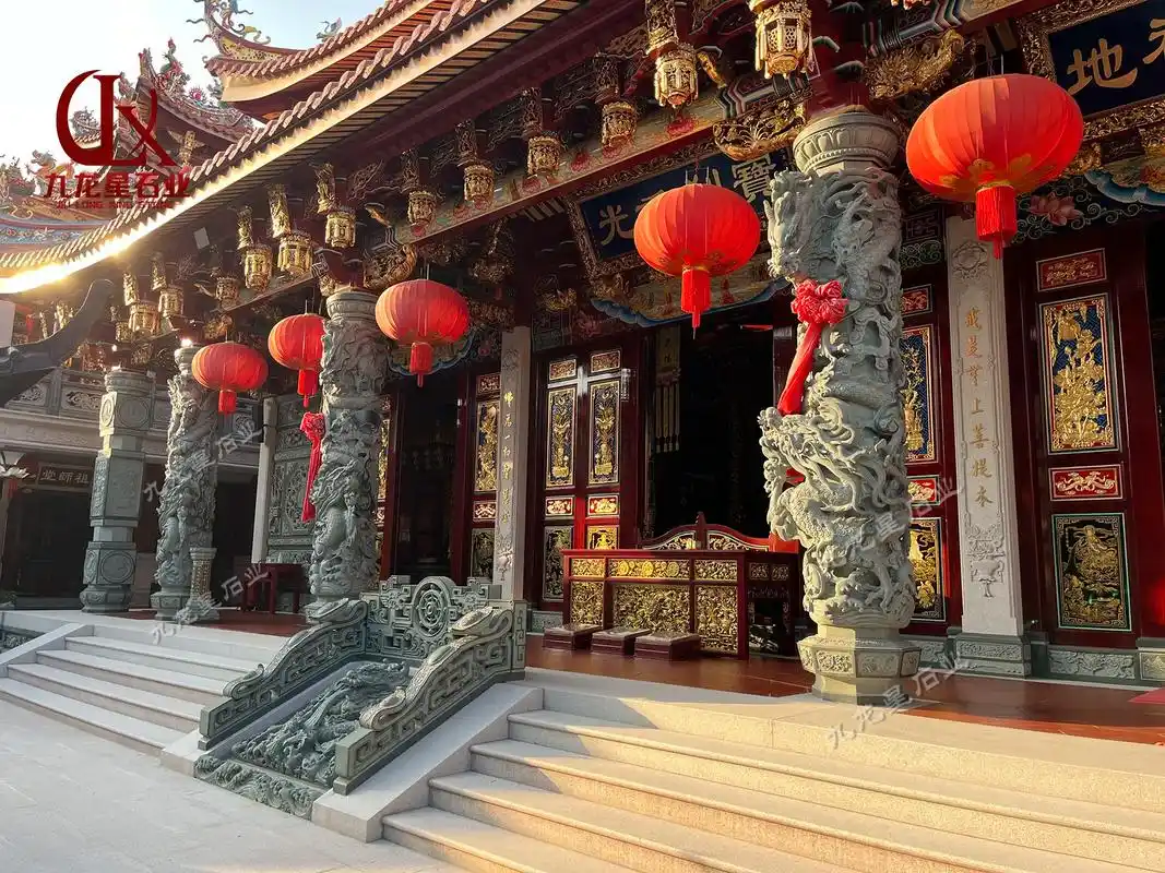 寺院石雕外墙效果图 寺庙古建筑石雕 宗祠祖厝石雕建筑设计安装 - 抖