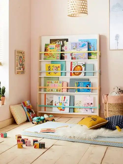 ins风格儿童书架19月3月新单绘本收纳架图书角书架