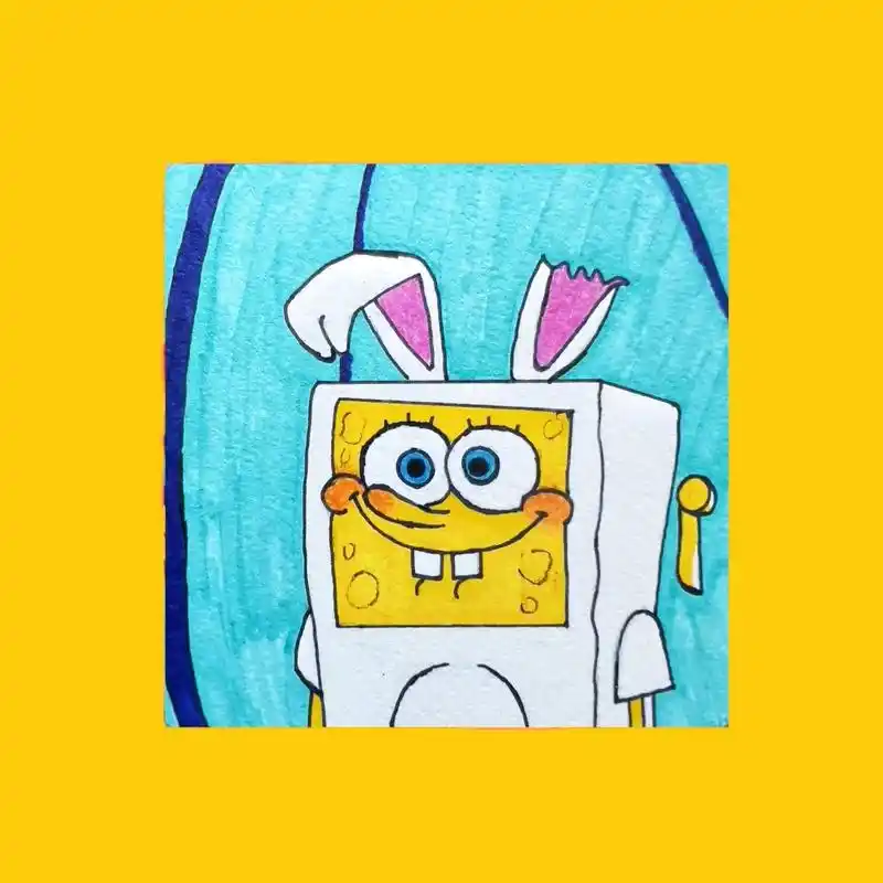 海绵宝宝简易马克笔绘画96.