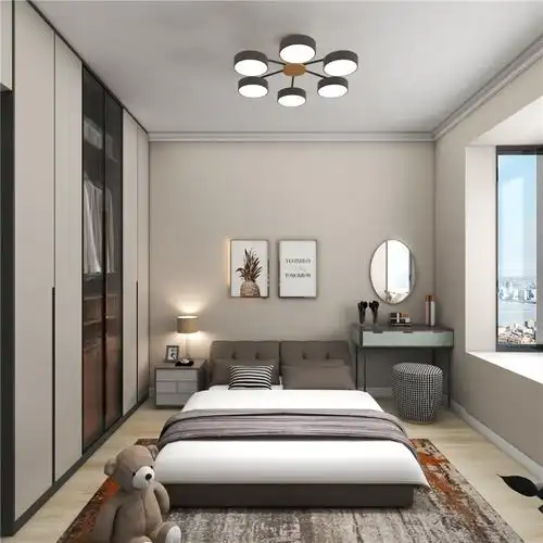 浦东艺泰安邦花园89平简约风格两室一厅装修效果图-统帅装饰