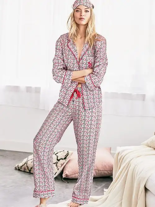 维多利亚的秘密睡衣 法兰绒睡衣裤 美国进口正品