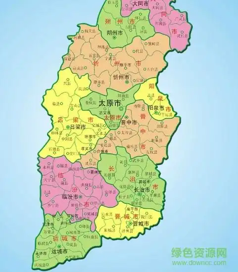 山西地图全图高清版下载-山西省地图高清版大图下载可放大版-绿色资源