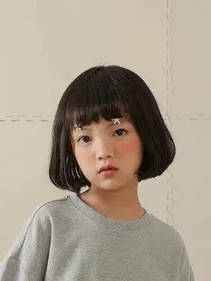 儿童女孩短发波波头可爱齐刘海假发