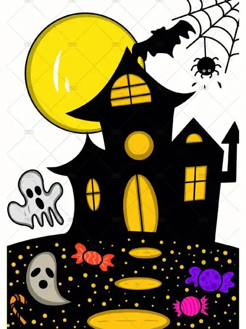 万圣节儿童画附线稿6岁以上少儿美术