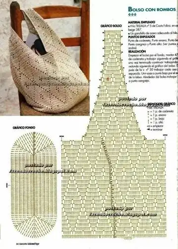 棉麻线钩的包包休闲又洋气