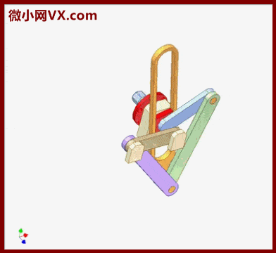 越南设计师设计滑槽齿轮风筝机构gif动态图 适合自造机械自动窗等