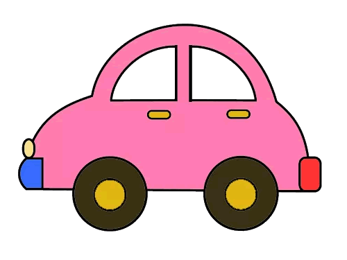 卡通小汽车简笔画