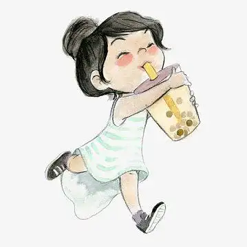 喝奶茶的女孩(564x565)png面包奶茶手绘卡通(1145x1717)psdpng小清新