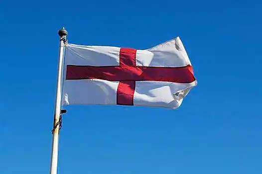 英格兰,德文郡,旗,飘扬,蓝天,夏天,白天