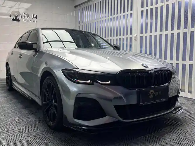 宝马新3系改色gt银77mp亮黑套件改装升级