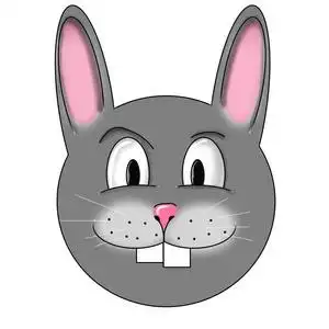 可爱兔子头卡通图片