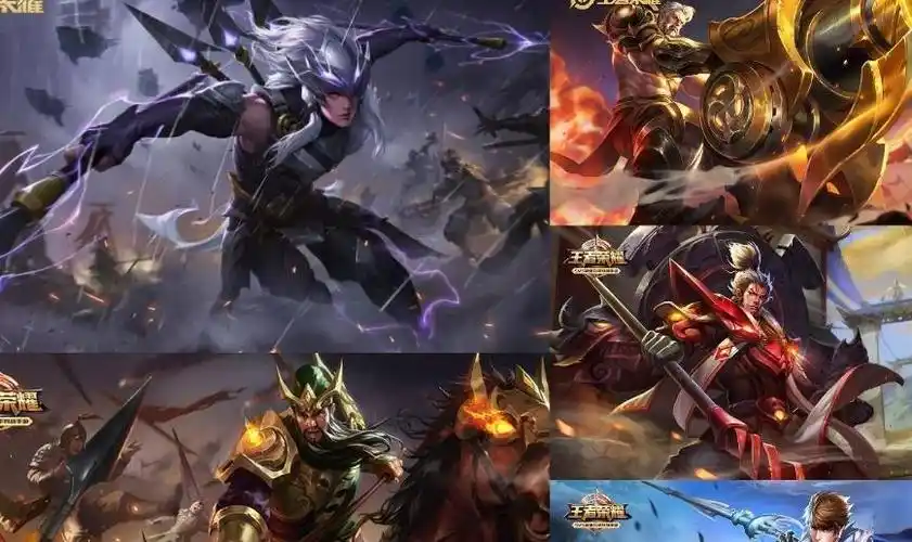 王者荣耀五虎将四款皮肤曝光赵云最帅李白新皮肤原画迷人