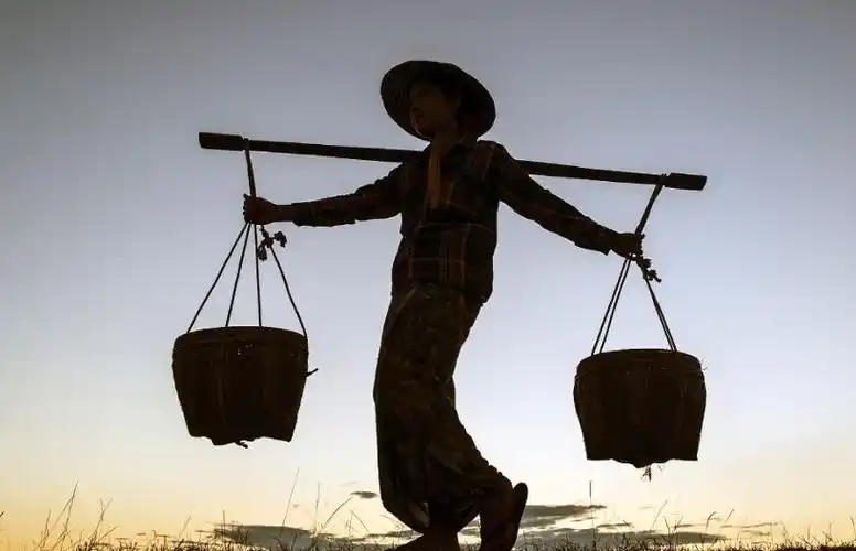 父亲的挑子 || 胡志宏_扁担