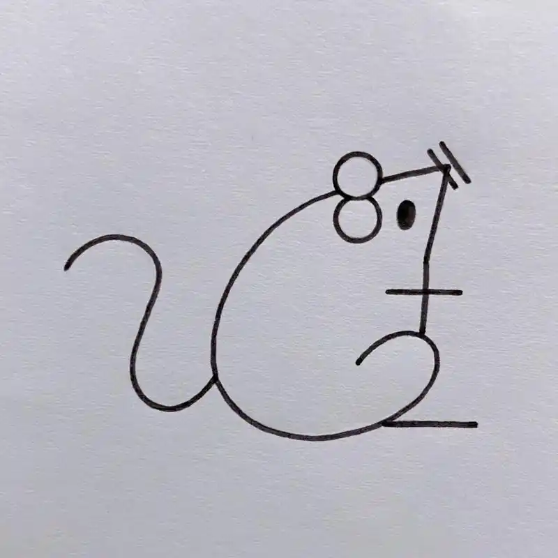 小老鼠简笔画教程