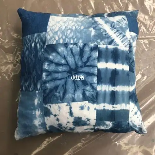 【扎染的魅力】1|蓝靛染拼接抱枕