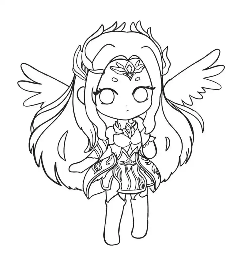 千仞雪 q版简笔画 线稿分解图 萌萌千仞雪 斗罗大陆人物q版画画 分解