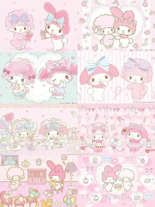 美乐蒂和小羊必爱诺的日常电脑ipad壁纸