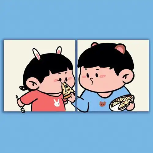 原创可爱情侣头像吃披萨要注意什么呢