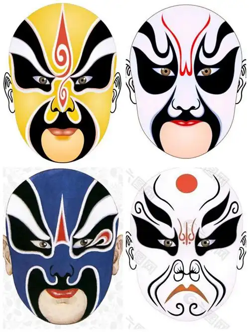 大三班美术课作品《中国传统文化——脸谱》 - 美篇