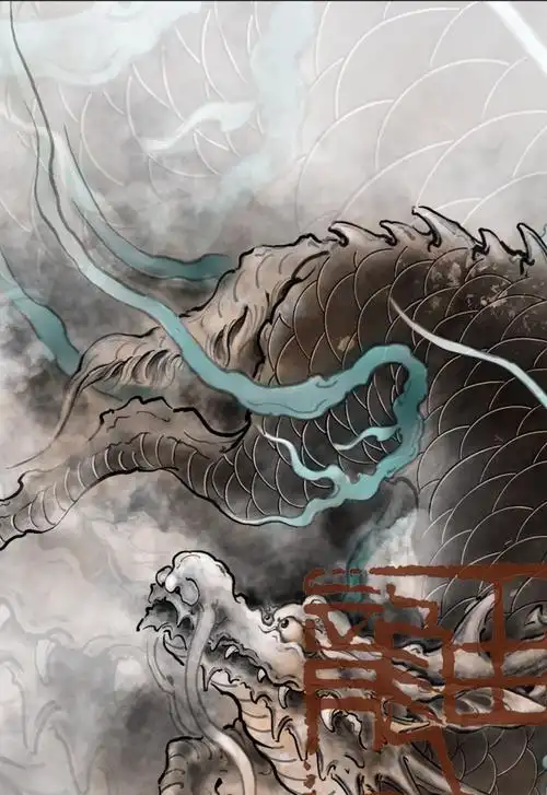 招财麒麟纹身图案