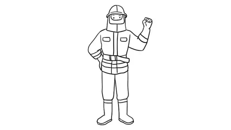 消防员简笔画