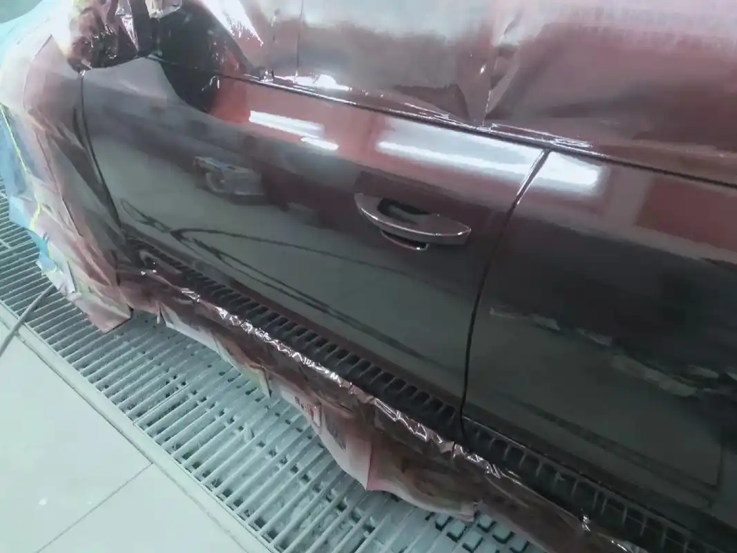 斯柯达昊锐俩门#汽车钣金喷漆事故修复 #局部补漆 #事故车维 - 抖音