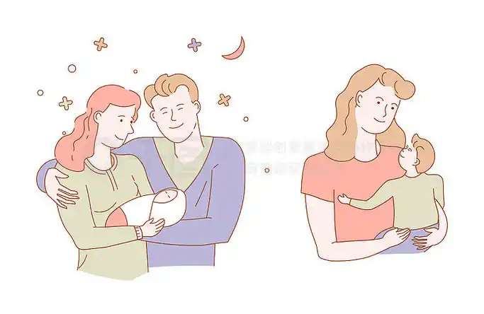 母亲父亲和婴儿家庭爱和关怀孤立人物