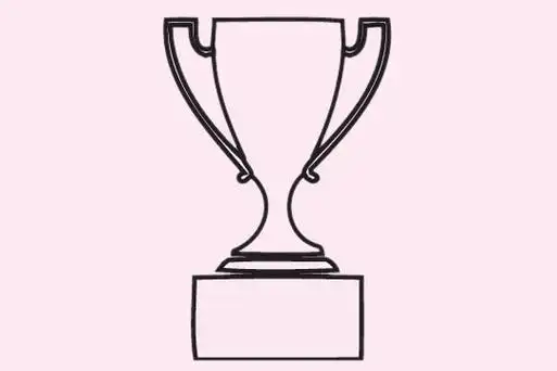 简单好画的奖杯,奖杯简笔画画法步骤图片大全,简笔画图片