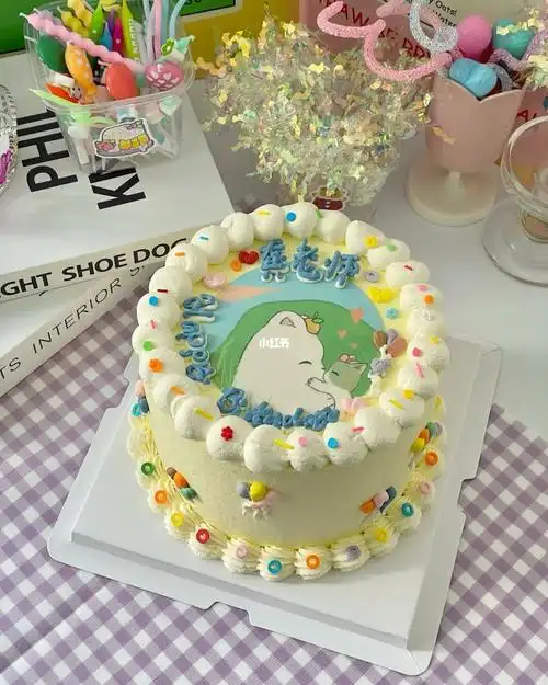 六寸糯米纸蛋糕