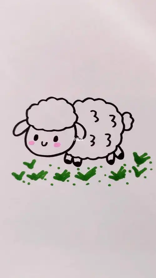 小绵羊简笔画#简笔画教程